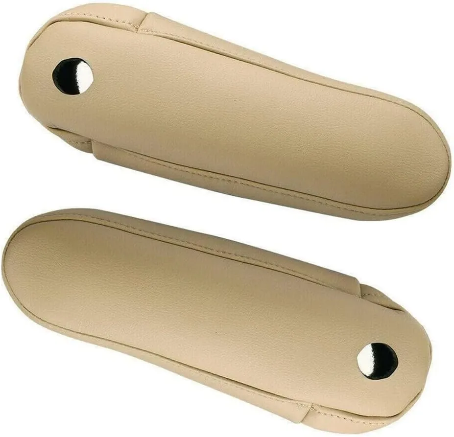 FZJDSD 2 pcs Beige Leather Seat Armrest Cover Compatible with Lexus RX300 RX330 RX350 2003 2004 2005 2006 2007 2008 2009 with Zippered Design