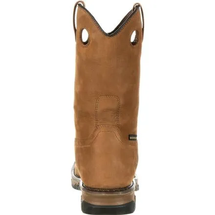 GB00103 Brown Carbo-Tec Waterproof Wellington Georgia Mens Work Boots
