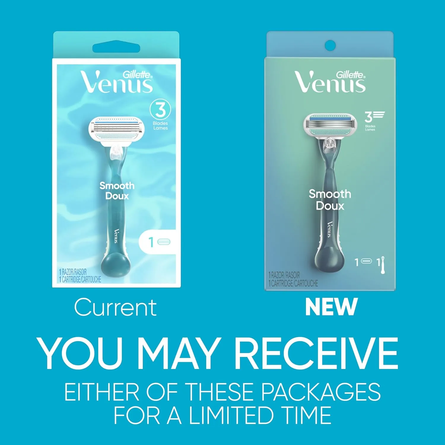 Gillette Venus Original Women's Razor 1 Razor Handle And 1 Cartridge, 1.000 Count