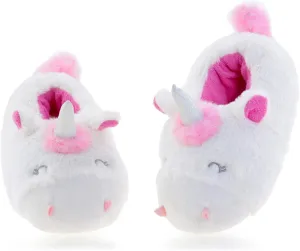 Girls Unicorn Slippers for Todder Soft Warm Fuzzy Comfortable House Slippers for Kids
