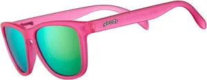 goodr Flamingos On A Booze Cruise Polarized Sunglasses for Men & Women, Medium Sized (OG), Pink Translucent Frames with Teal Mirored Reflective Lens, UV400 Protection, No Slip, No Bounce