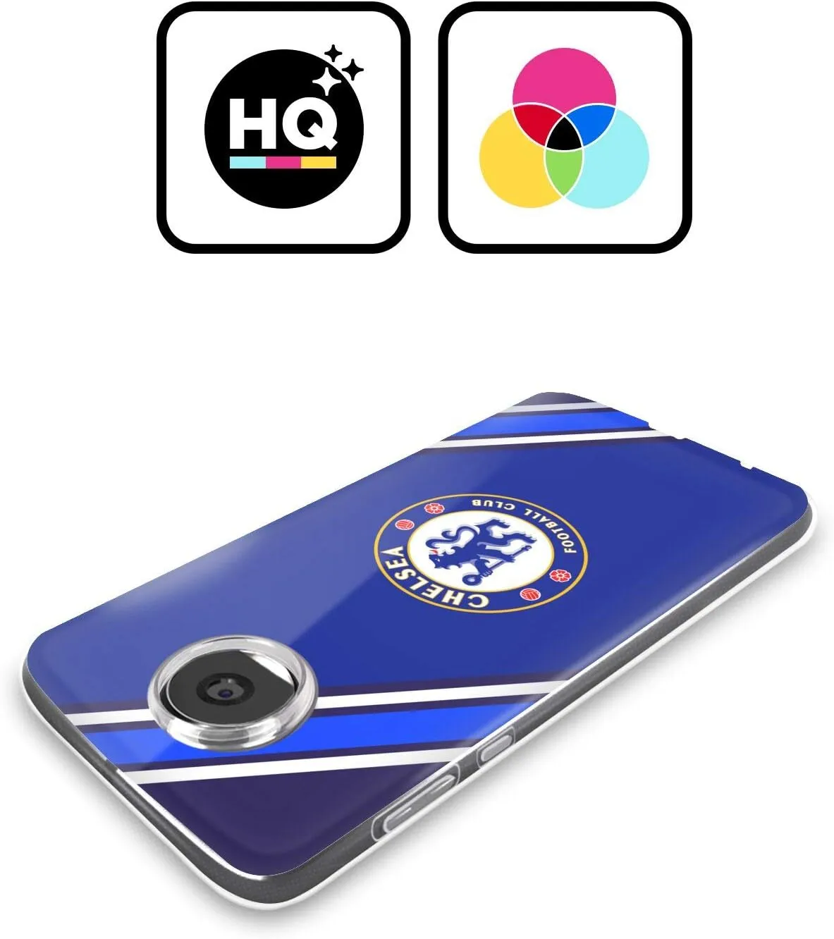 Head Case Designs Officially Licensed Chelsea Football Club Stripes Crest Soft Gel Case Compatible with Motorola Edge 40 Neo 5G