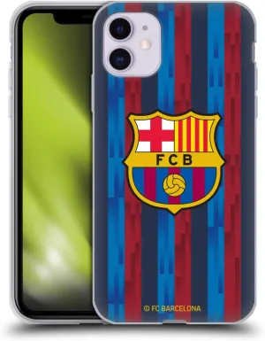 Head Case Designs Officially Licensed FC Barcelona Home 2022/23 Crest Kit Soft Gel Case Compatible with Apple iPhone 11