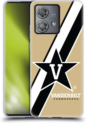 Head Case Designs Officially Licensed Vanderbilt University Vandy Stripes Soft Gel Case Compatible with Motorola Edge 40 Neo 5G
