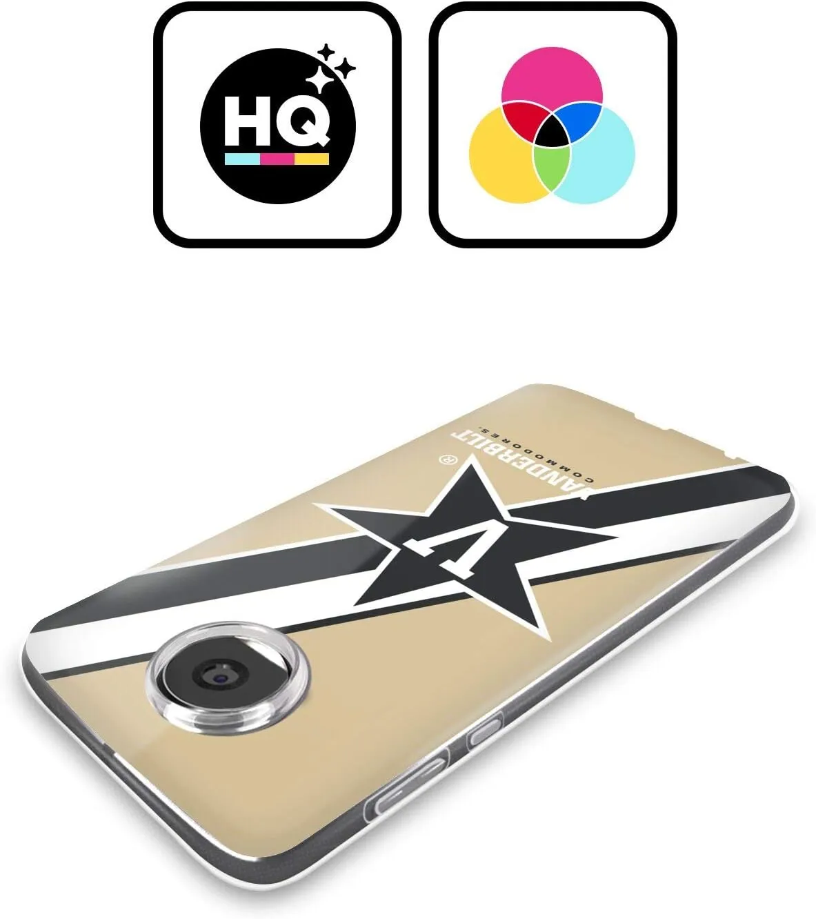 Head Case Designs Officially Licensed Vanderbilt University Vandy Stripes Soft Gel Case Compatible with Motorola Edge 40 Neo 5G