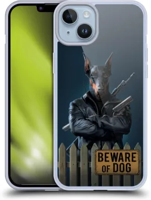 Head Case Designs Officially Licensed Vincent HIE Beware of Dog Canidae Soft Gel Case Compatible with Apple iPhone 14 Plus