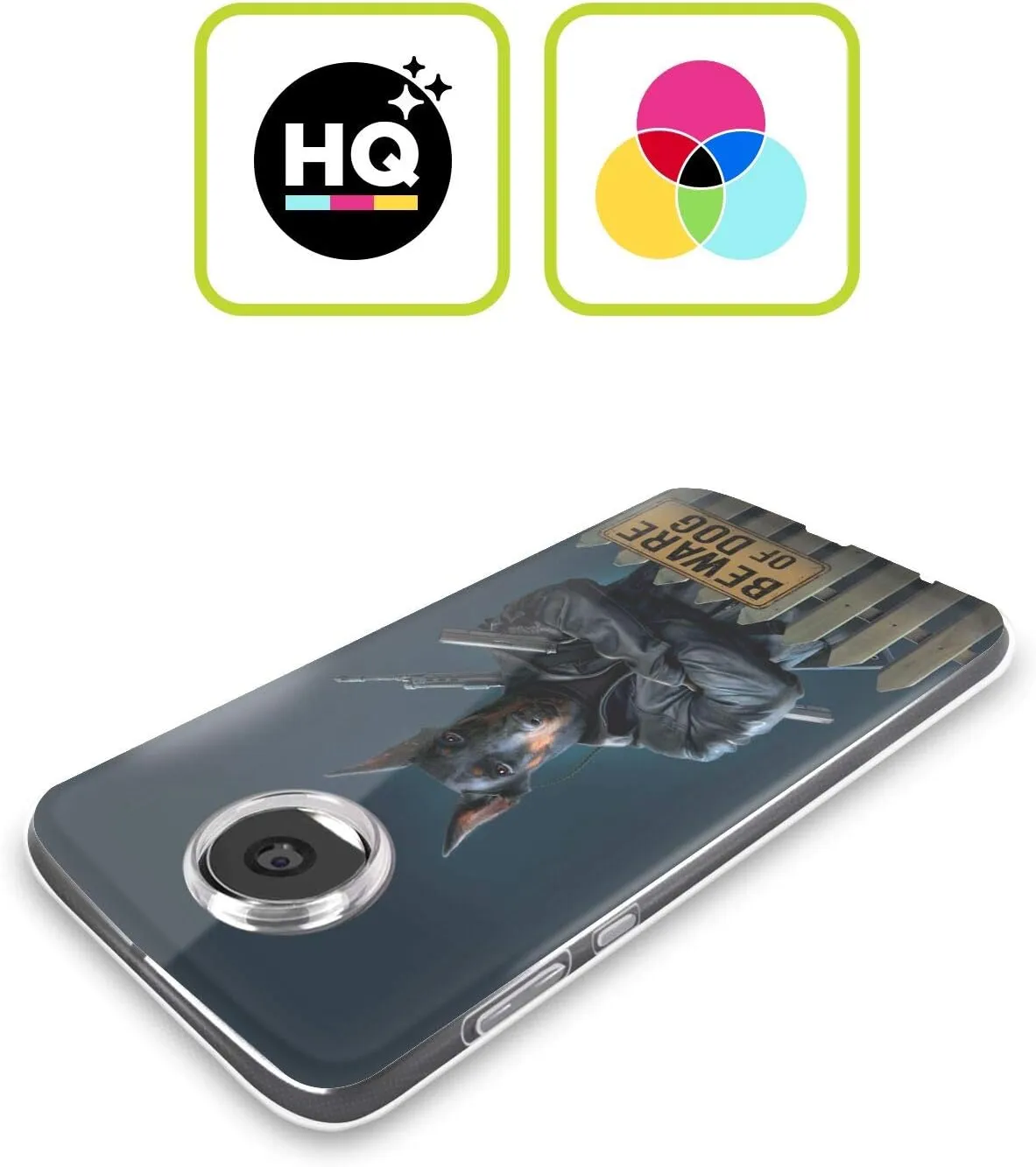 Head Case Designs Officially Licensed Vincent HIE Beware of Dog Canidae Soft Gel Case Compatible with Motorola Moto G85