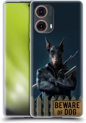 Head Case Designs Officially Licensed Vincent HIE Beware of Dog Canidae Soft Gel Case Compatible with Motorola Moto G85