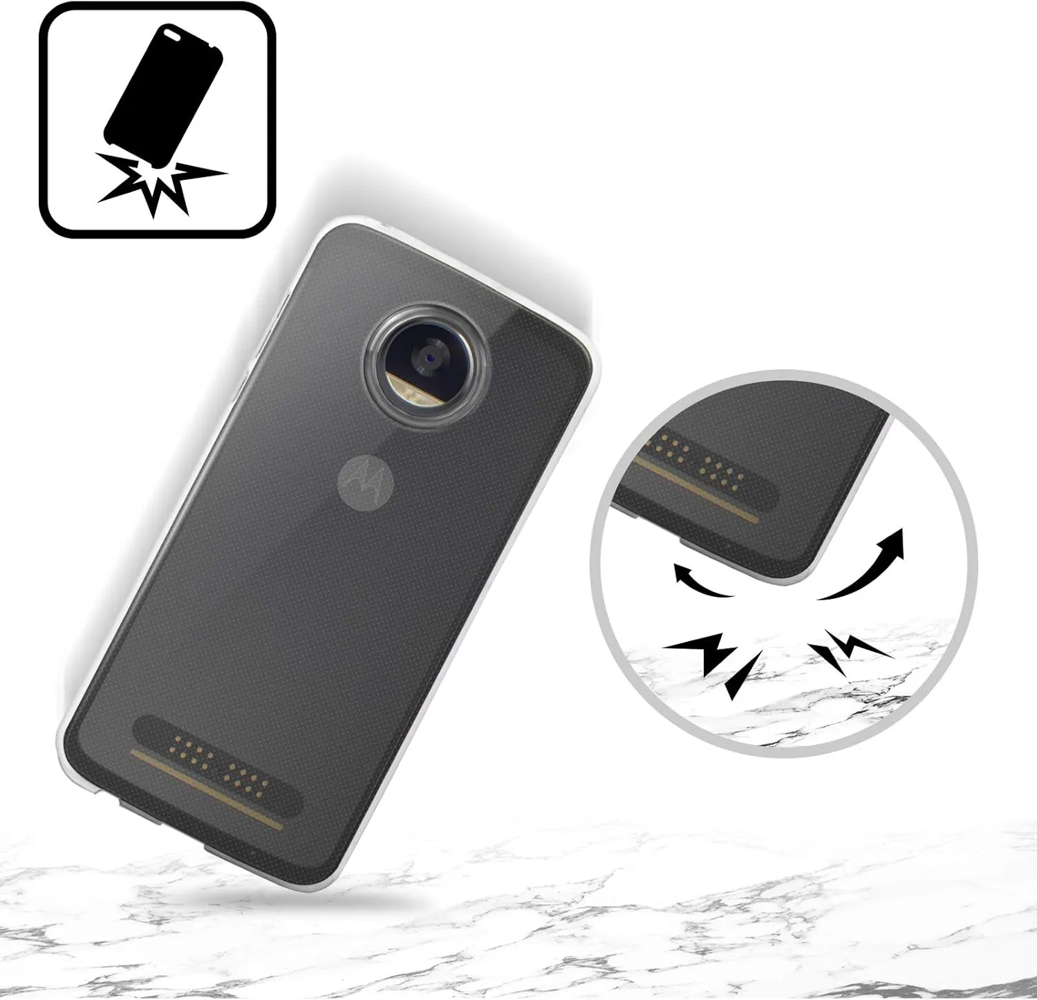 Head Case Designs Officially Licensed Vincent HIE Beware of Dog Canidae Soft Gel Case Compatible with Motorola Moto G85