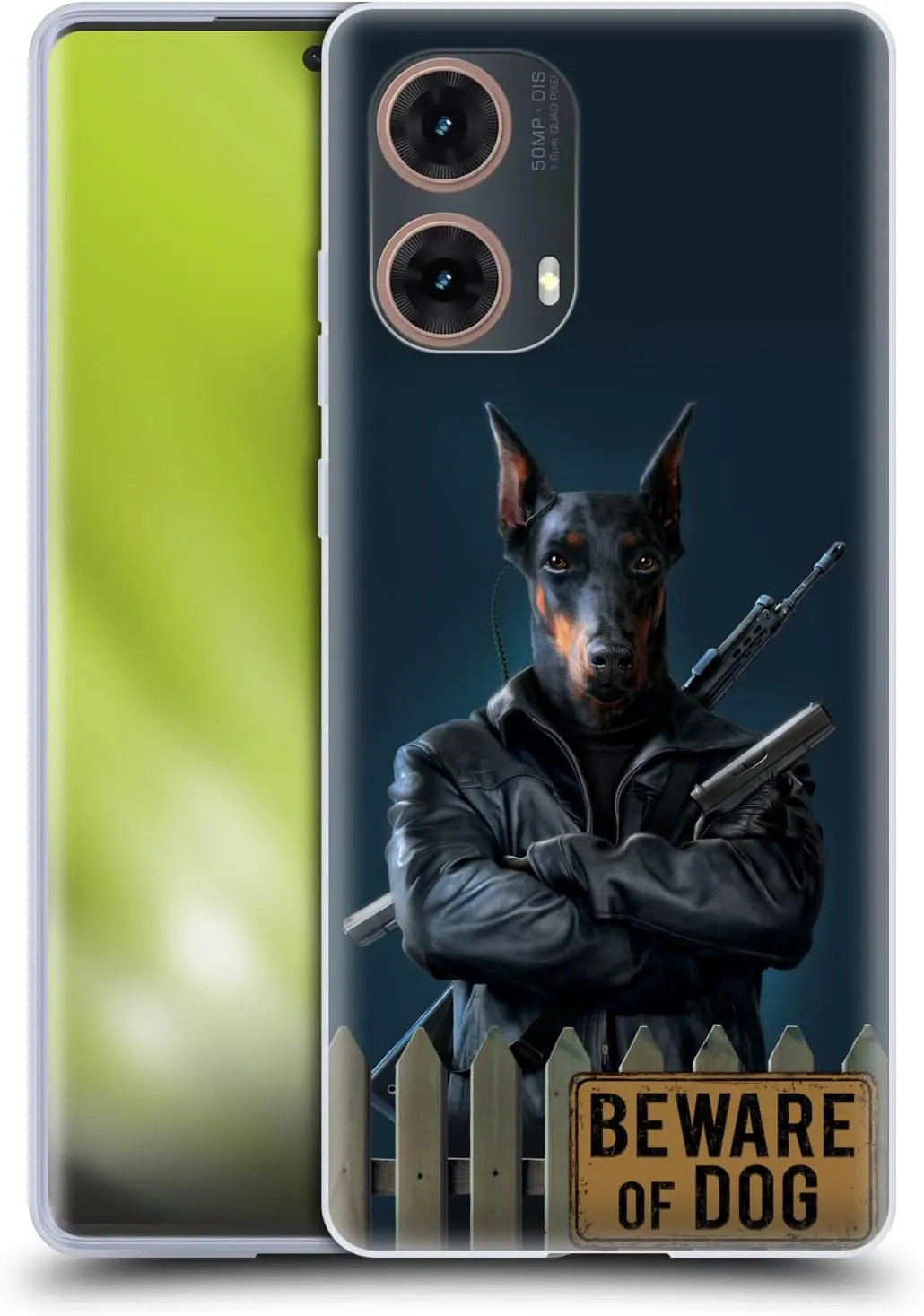 Head Case Designs Officially Licensed Vincent HIE Beware of Dog Canidae Soft Gel Case Compatible with Motorola Moto G85