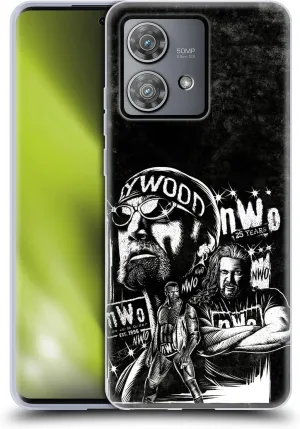Head Case Designs Officially Licensed WWE Fathead Superstar NWO Soft Gel Case Compatible with Motorola Edge 40 Neo 5G