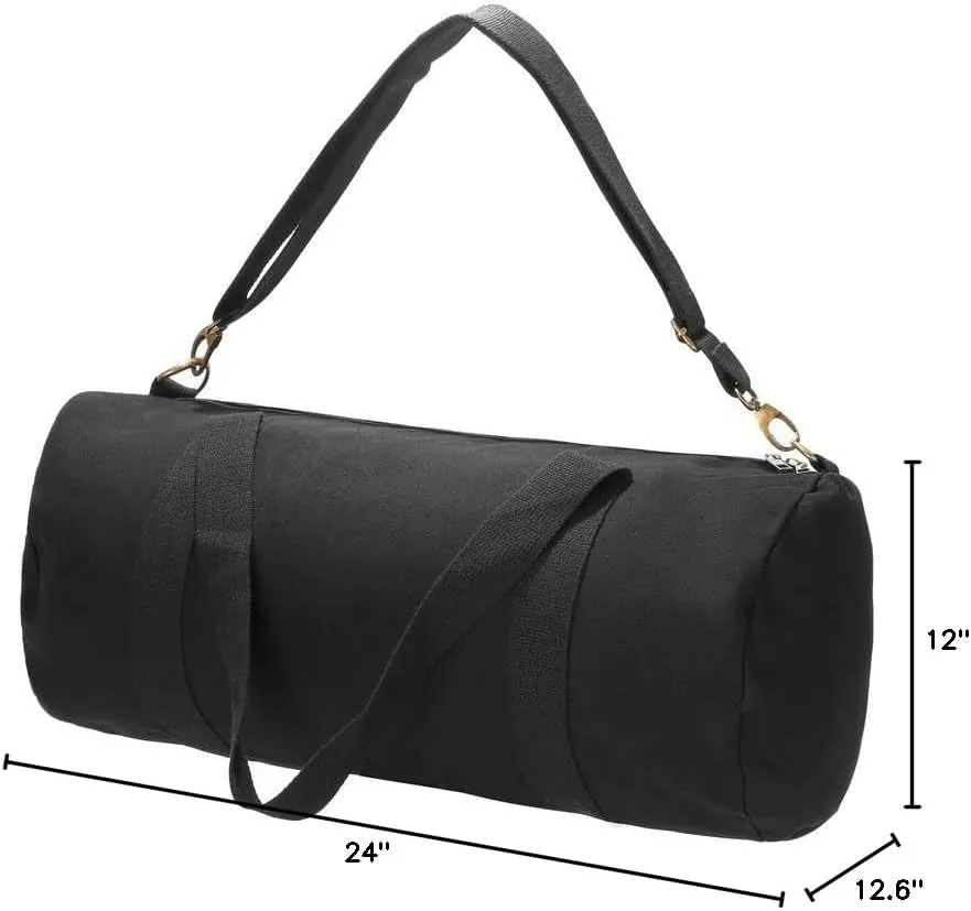 Heavy Duty Military and Army Cargo Style 100% Cotton Canvas Shoulder Travel and Storage Duffel Bag Outback Gym Bag Carryall Duffel Tote for Men and Women