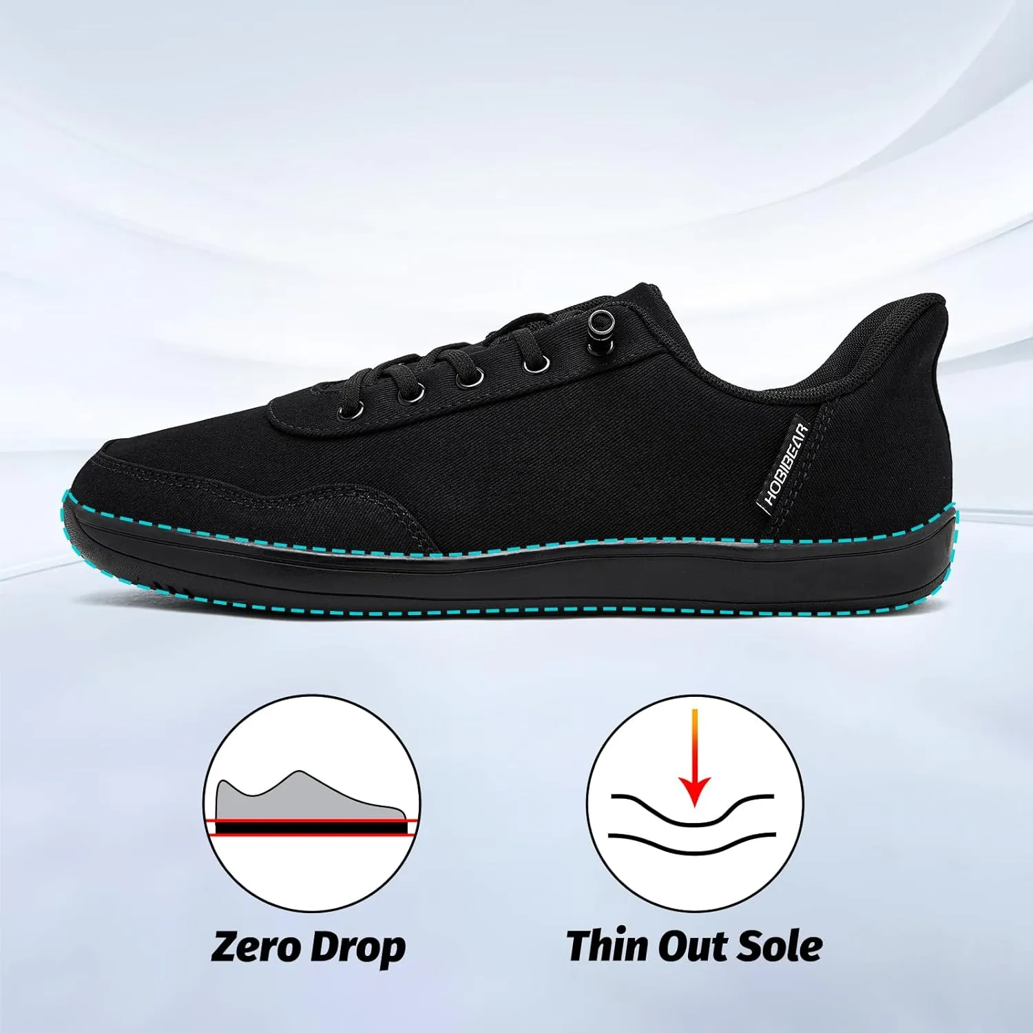 HOBIBEAR Womens Mens Hands Free Slip On Sneakers Comfort Wide Minimalist Barefoot Canvas Shoes