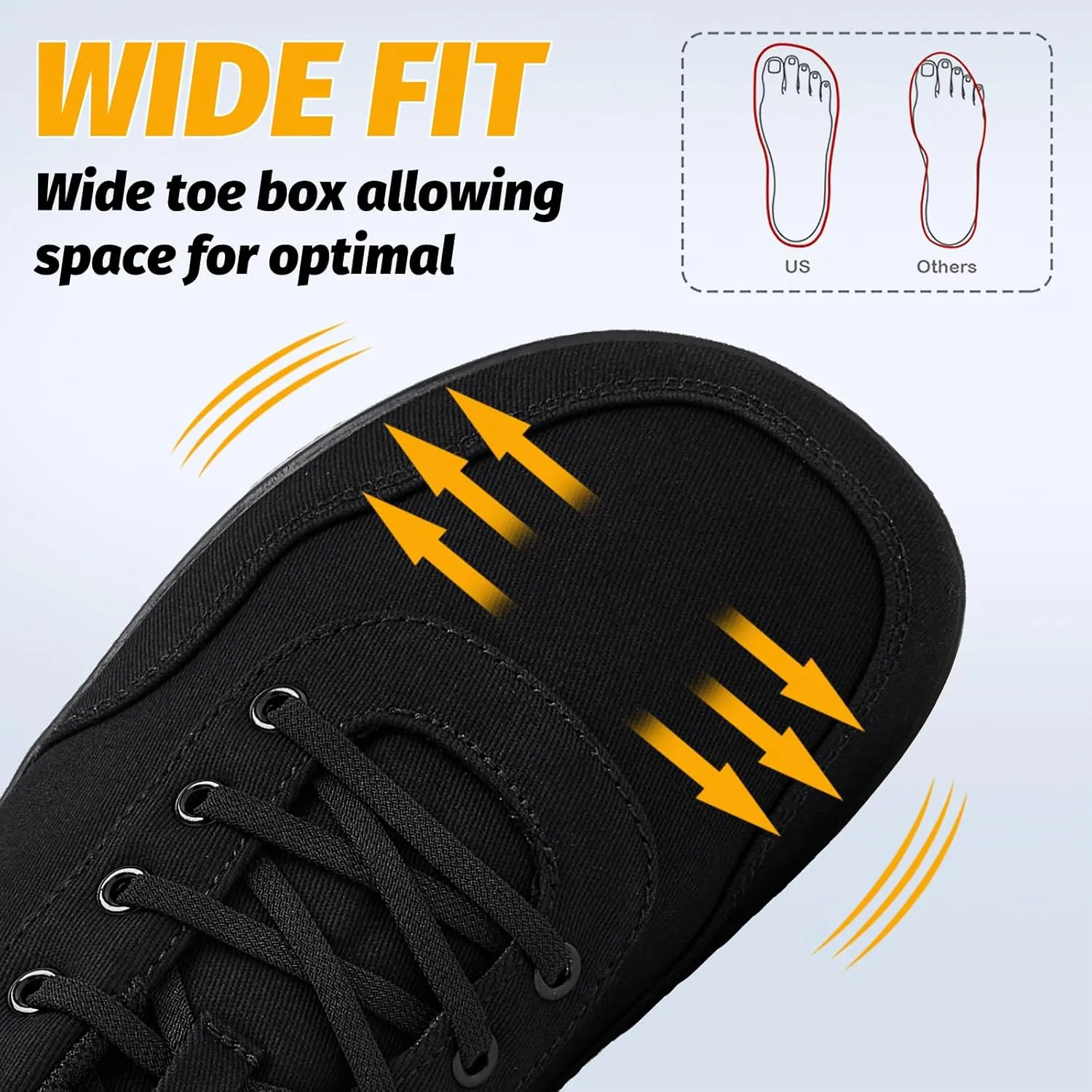 HOBIBEAR Womens Mens Hands Free Slip On Sneakers Comfort Wide Minimalist Barefoot Canvas Shoes