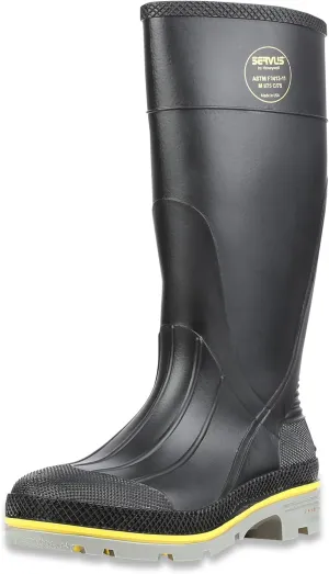 Honeywell Safety 75109-12 Servus XTP Chemical Resistant Men's Safety Hi Boot, Size-12, Black/Yellow/Grey (75109-BLM-120)
