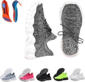 Hrtesus Nurse Babe Tennis Shoes Women, Ortho Pro Shoes for Women, Classic Lace Up Low Top Slip-On Sneakers, Women's Breathable Running Walking Shoes with Orthopedic Insoles