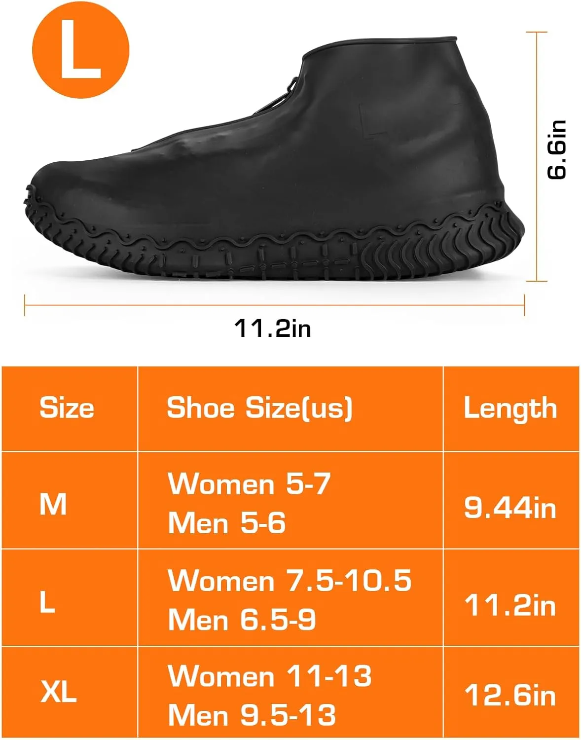 HTHOY&GOWY Shoe Covers Waterproof Silicone Rain Overshoes for Kids Men and Women