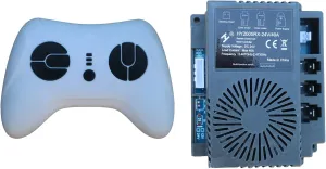 HY2005RX-24V/40A 2.4G White Remote Control and Receiver, for Kids Ride On Toys, 24V Control Box Motherboard Accessories Ride On Car Replacement Parts