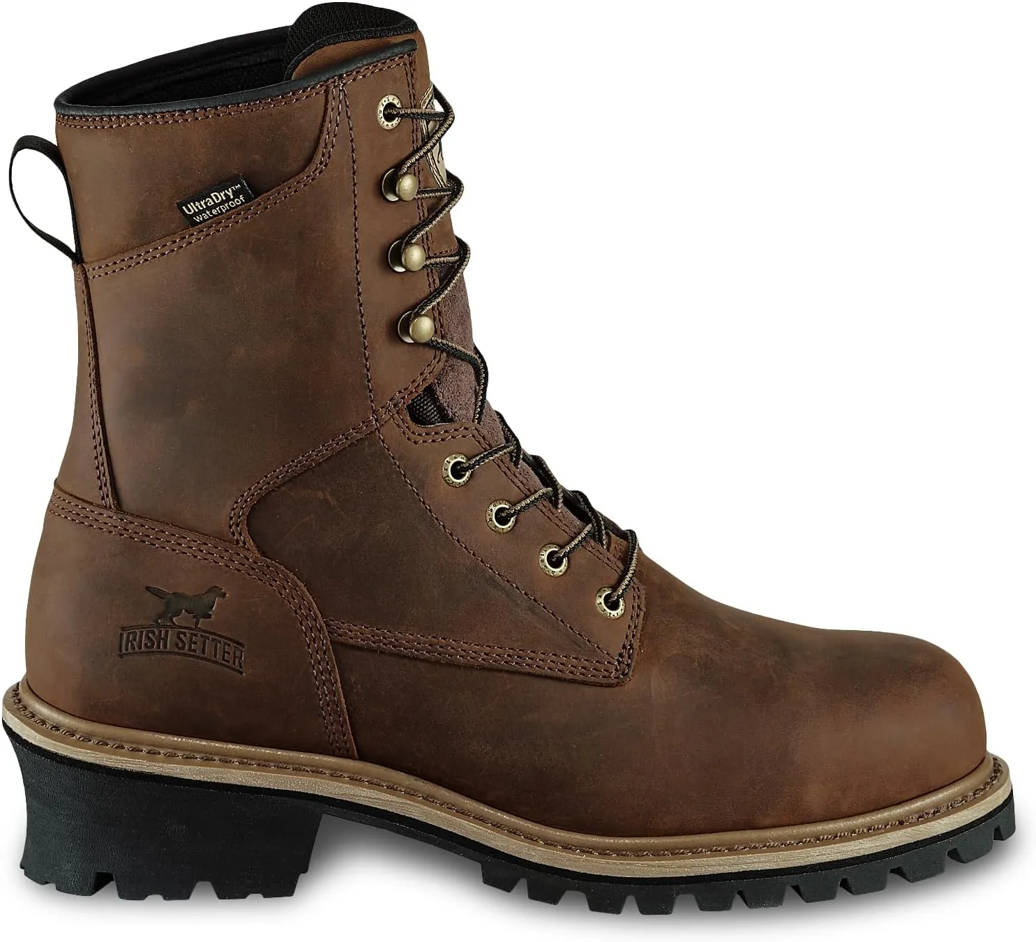 Irish Setter, Mesabi, Men’s, 8", Waterproof, Steel Safety Toe, Logger Boot
