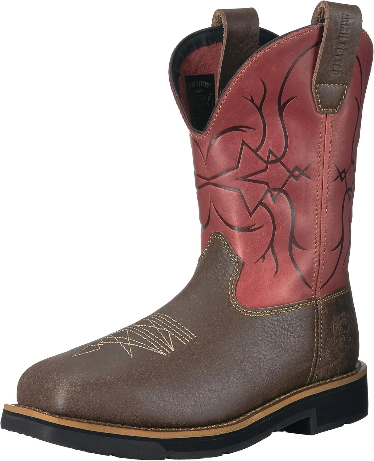 Irish Setter Work Women's Walker Western Boot, Brown/Burgundy, 6.5 B US