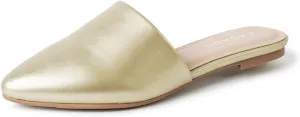 J. Adams Lennox Mules for Women - Closed Pointed Toe Flat Heel Slides