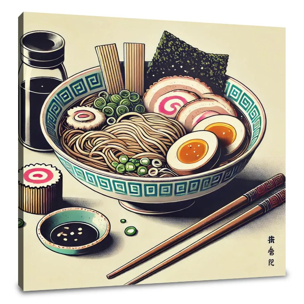 Japanese Ramen Delight Canvas