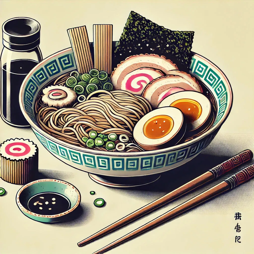 Japanese Ramen Delight Canvas