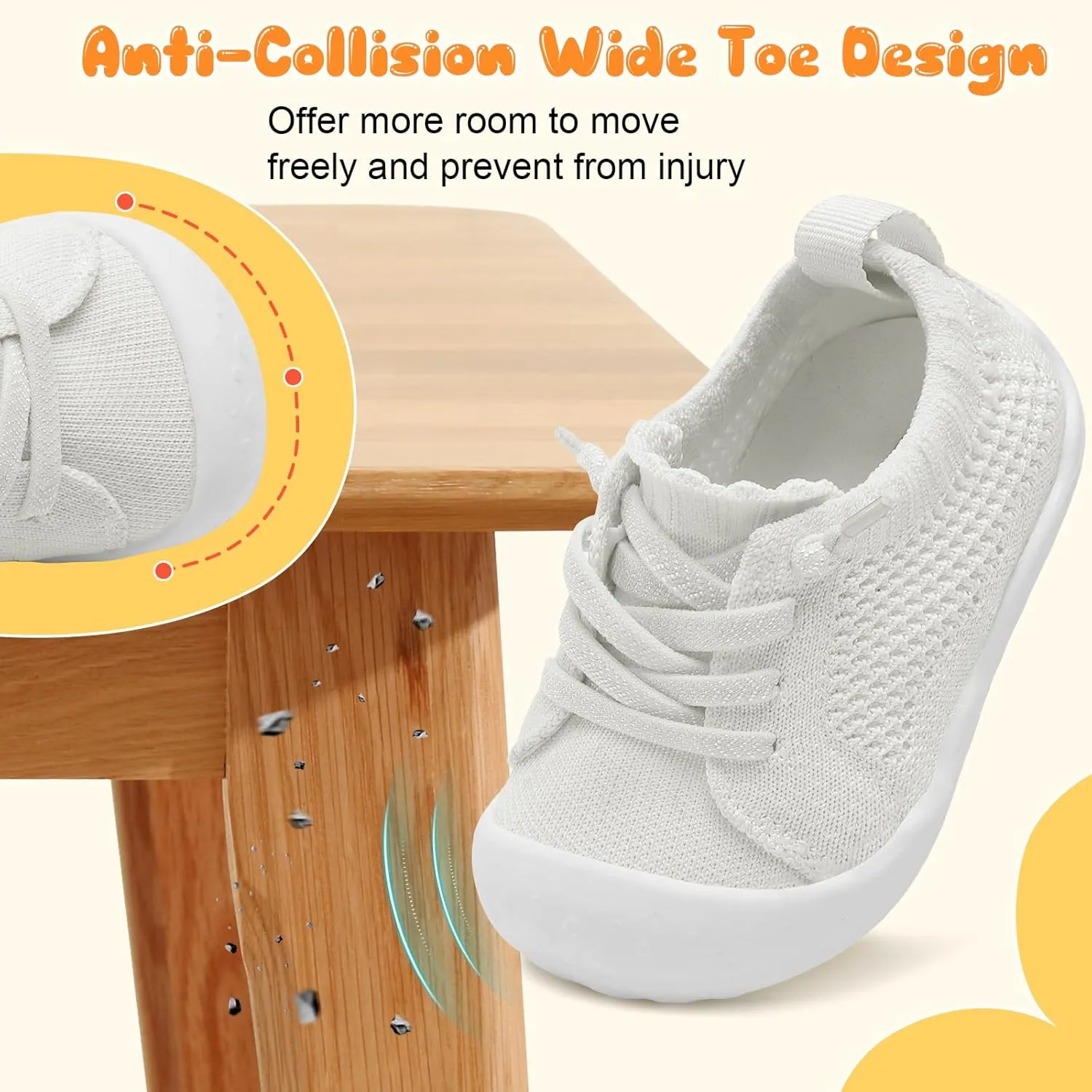 JIASUQI Baby Shoes for Toddler Boys Girls Sneakers Slip on Walking Shoes for Babies