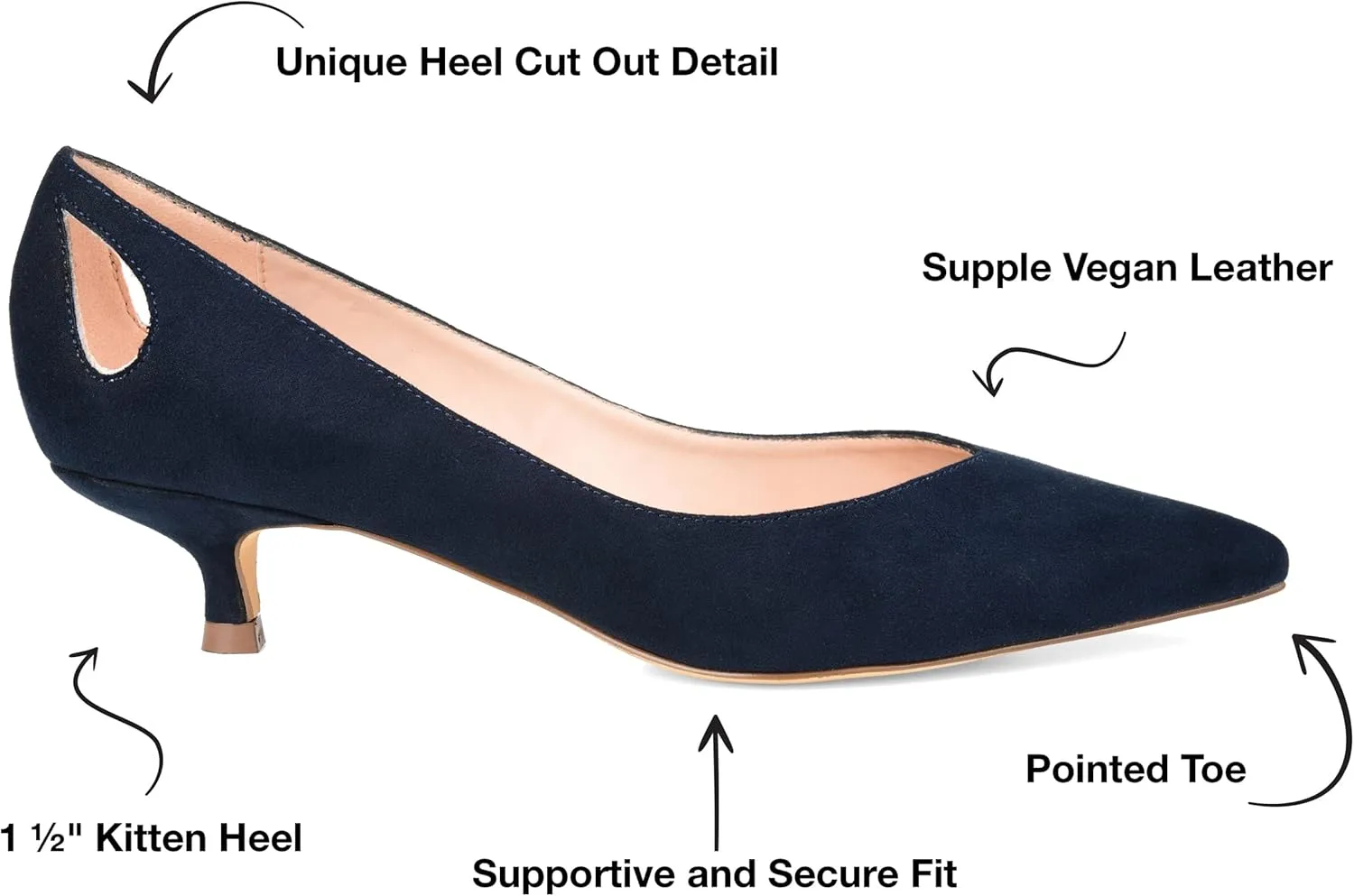 Journee Women's Goldie Kitten Heel Pumps