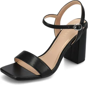 Journee Womens Open Square Toe Band Chunky Block Heel Buckle Ankle Strap Pump Padded Tivona Dress Sandal