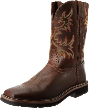 Justin Original Work Men's Stampede Pull On Square Toe, Rugged Tan, 10 D US
