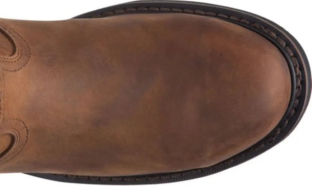 Justin Whiskey Brown Drywall Waterproof Steel Toe Pull On Mens Work Boots SE4961
