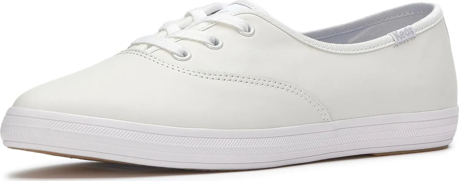 Keds Camuto Group Women's Champion Point Low Sneaker, White Leather, 9