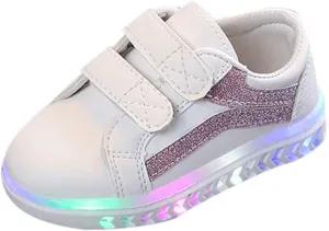 Kids Light Up Shoes Toddler Girls Boys Breathable Led Flashing Sneakers USB Charge Toddler First Walking Sneaker