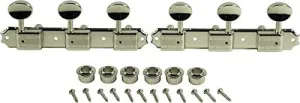 Kluson 3 On A Plate Supreme Series Tuning Machines Nickel With Metal Oval Button