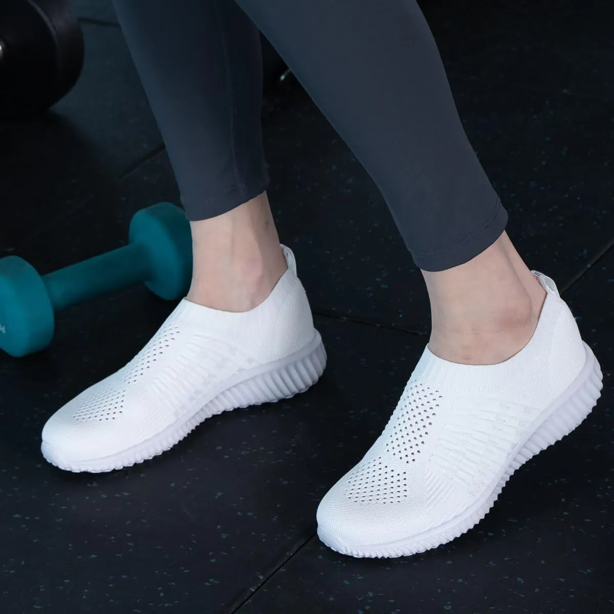 konhill Women's Lightweight Walking Shoes Breathable Slip On Tennis Sneakers Casual Mesh Workout Athletic