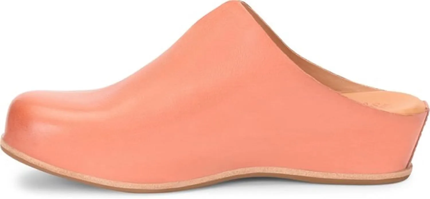 KORK-EASE Women's para Slip-On Leather Clog Flats with Comfort Cushioned Footbed