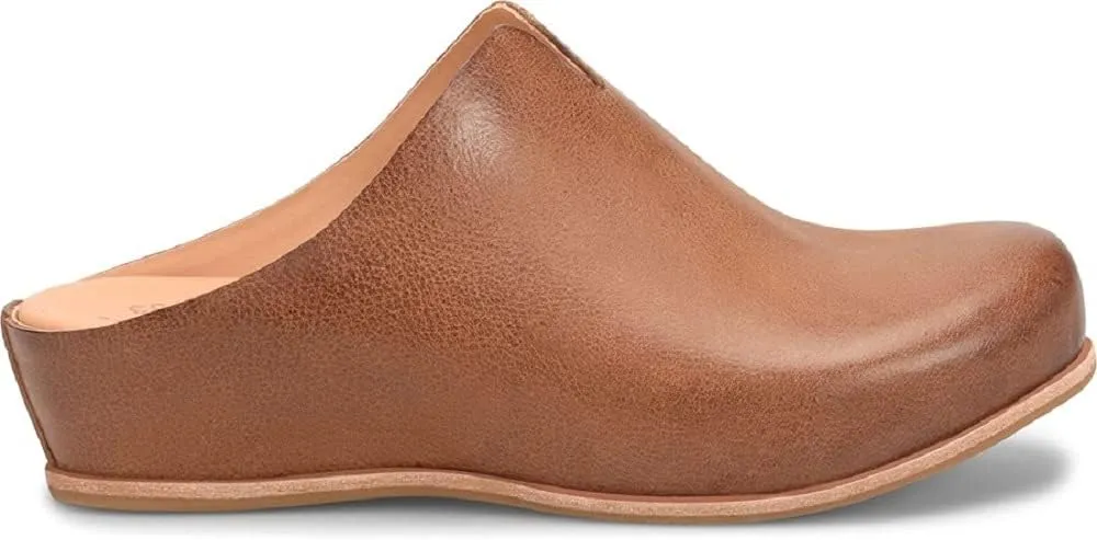 KORK-EASE Women's para Slip-On Leather Clog Flats with Comfort Cushioned Footbed