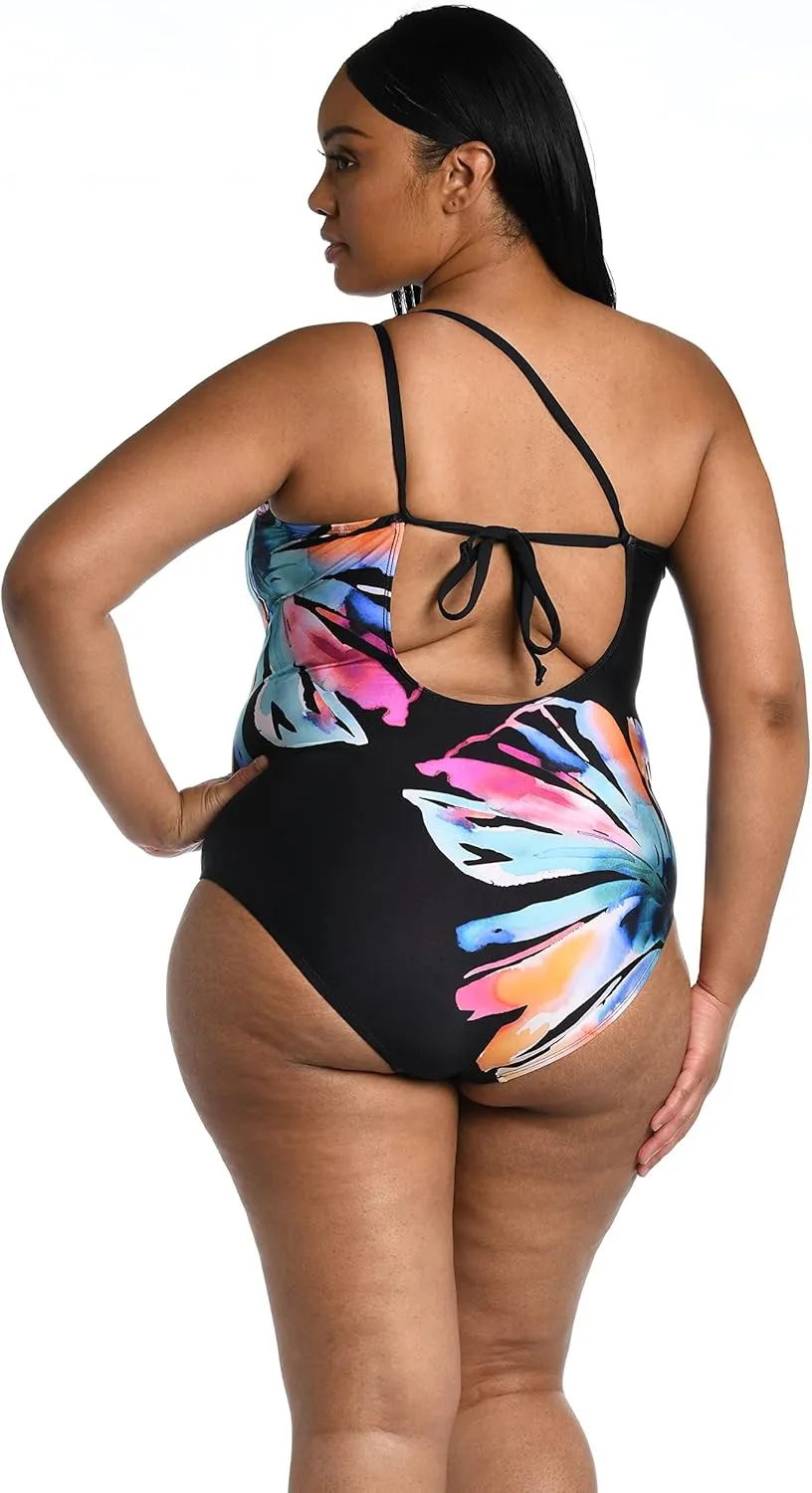 La Blanca Women's Shoulder One Piece Swimsuit
