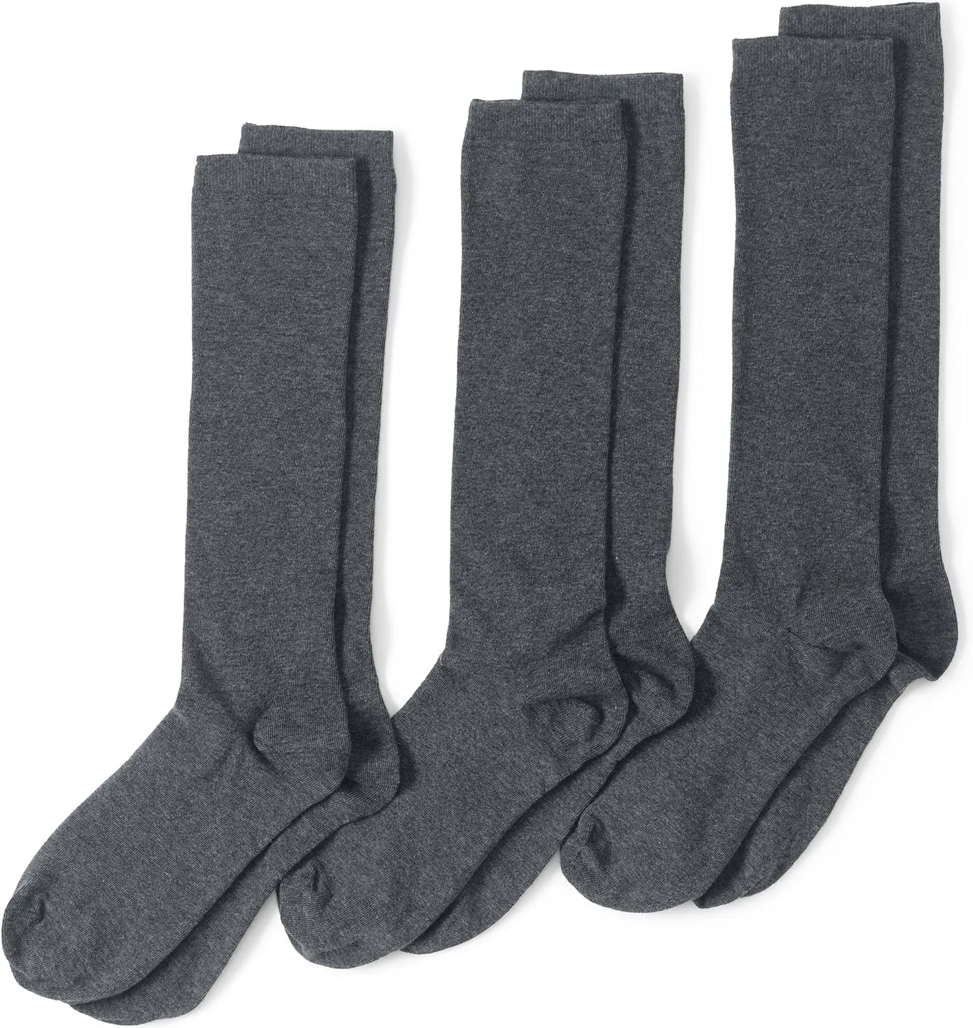 Lands' End Women's 3-Pack Seamless Toe Solid Trouser Socks