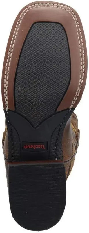 Laredo Women's Brown Secret Garden Floral Embroidered Pull-On Cowgirl Boot 5822
