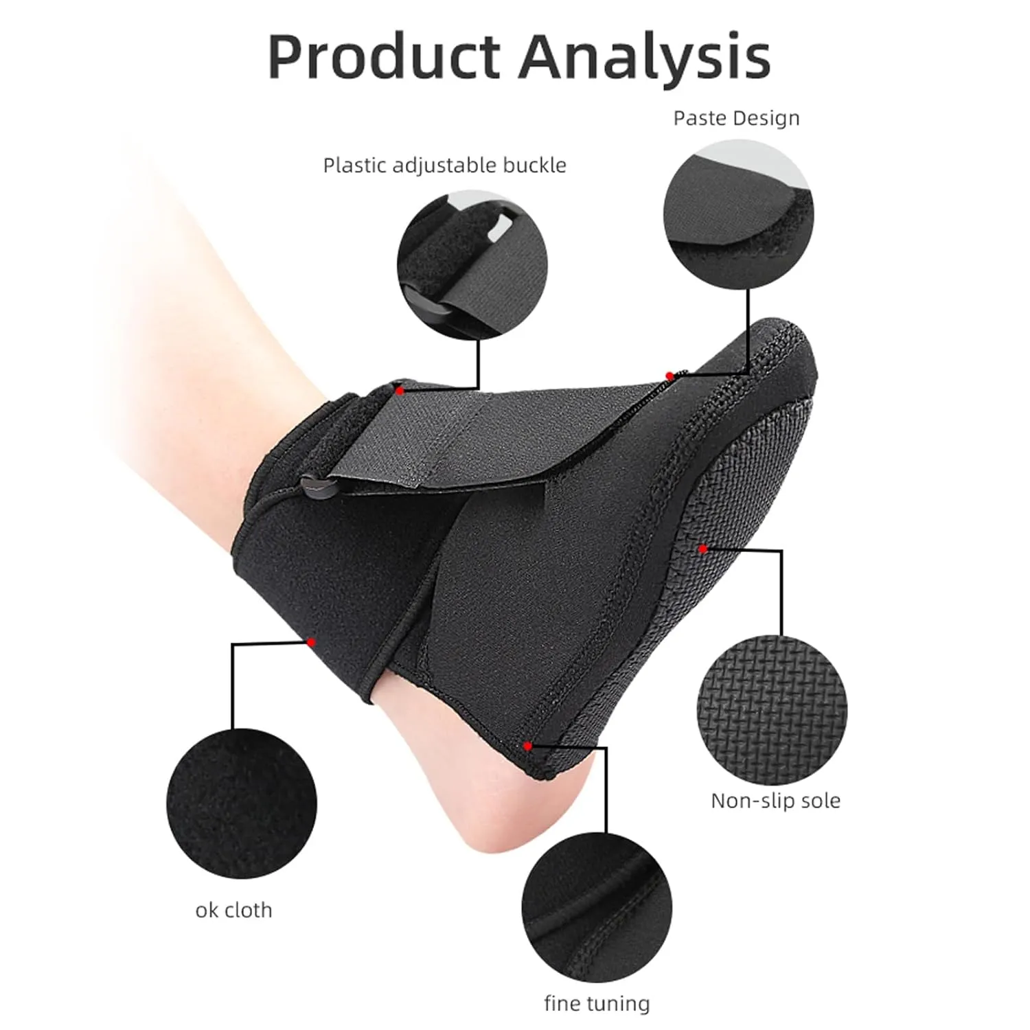 Lightweight Comfort Plantar Fasciitis Night Splint Sock - Soft Plantar Fascia Brace for Achilles Tendonitis Foot Drop Heel Pain-Plantar Fasciitis Relief Night Splint for Women and Men 2PC-S