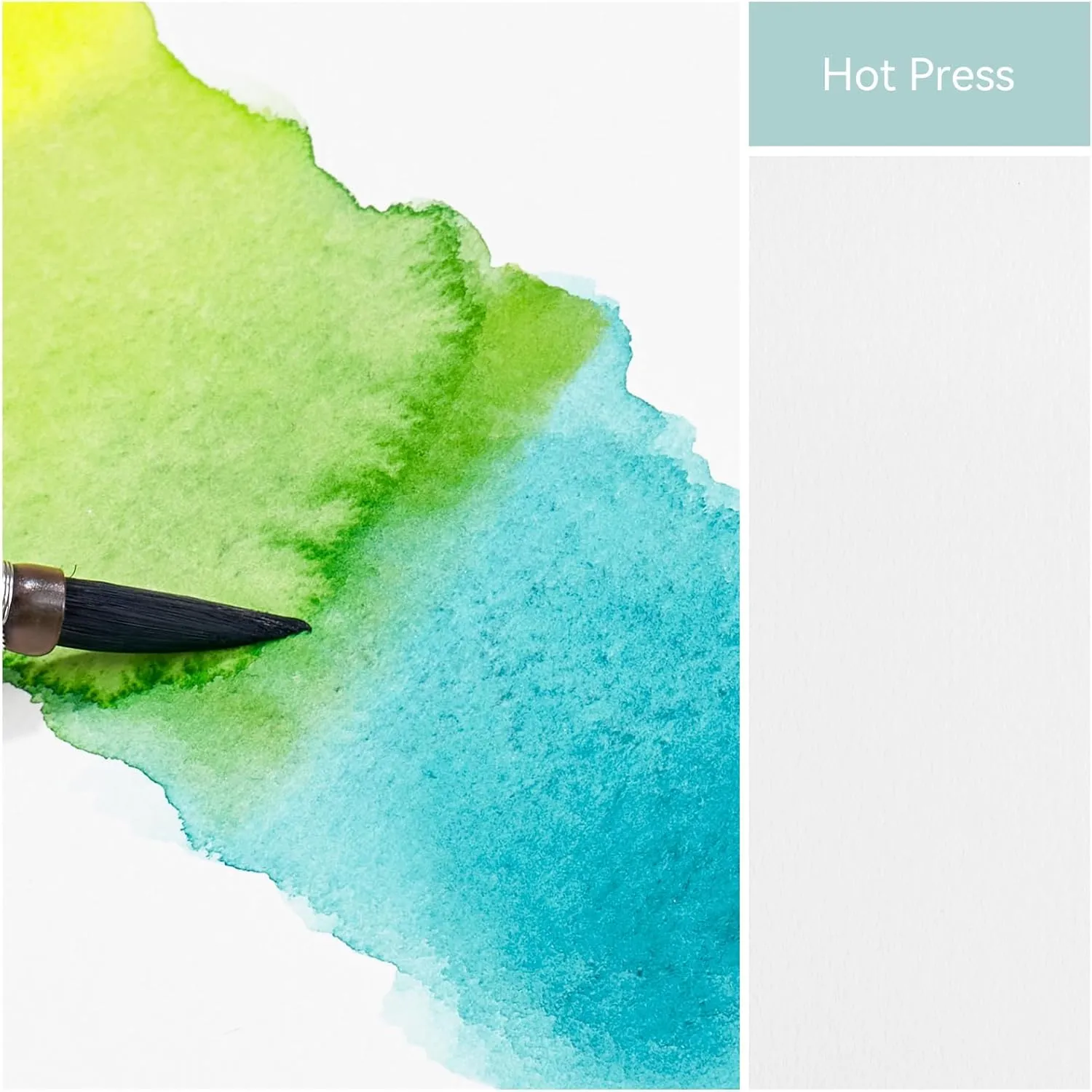 Lightwish Watercolor Sketchbook, 100% Cotton Hot Press Art Supplies Watercolor Paper Journal 7.6 * 5.1In, 2 Pack 40 Sheets (140lb/300gsm), Acid-Free for Watercolors, Gouache, Acrylics（Grey Blue）