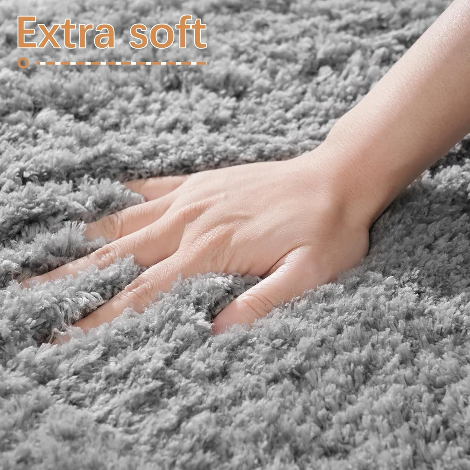 LOCHAS Bathroom Rug Runner 24x60 Inch, Soft Thick Absorbent Microfiber Bath Rugs for Bathroom, Machine Washable, Shaggy Plush Non Slip Bath Mat for Tub, Shower Floor, Quick Dry Mats, Grey