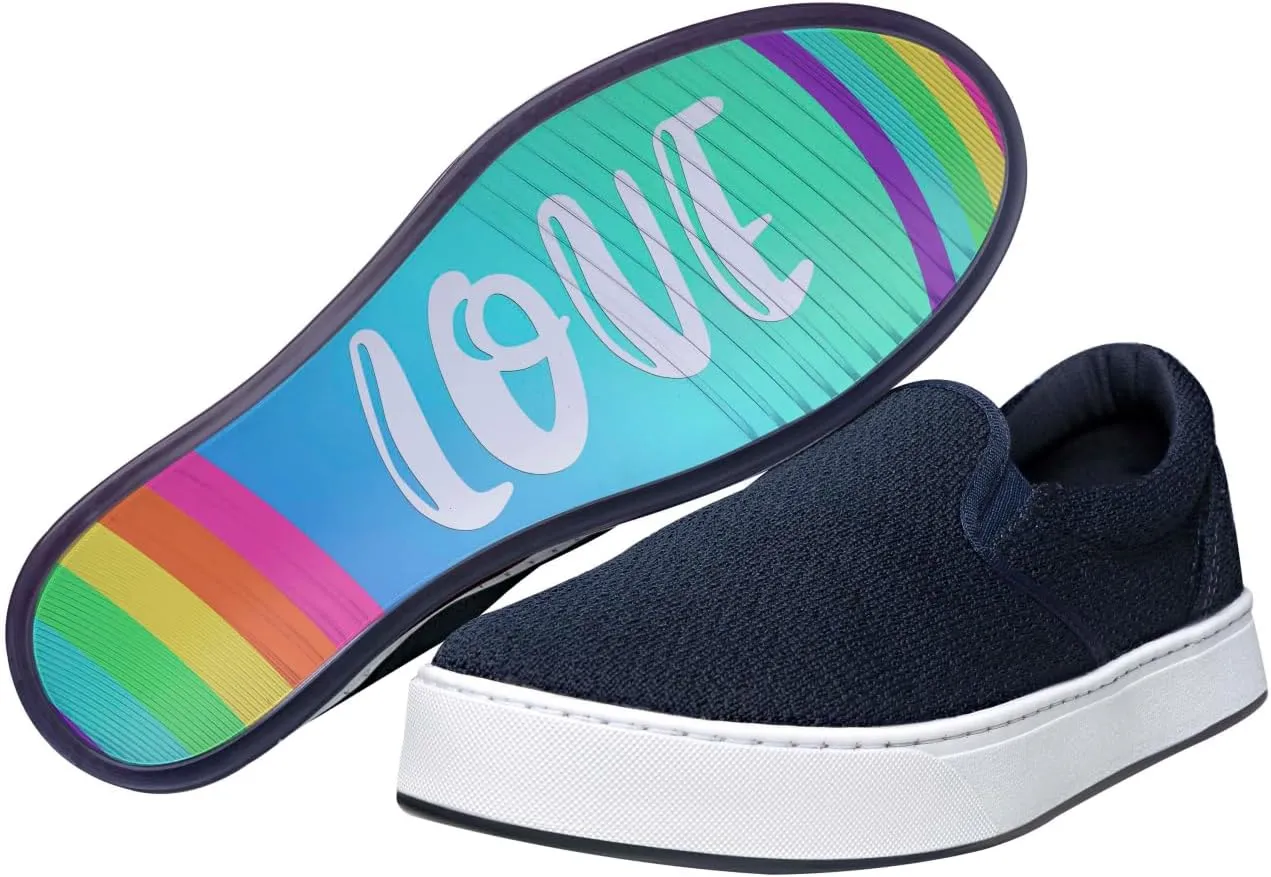 MaCae Original Knitting Slip-On Recycled Pet Navy/Lil Blue Men's 6, Women's 8 Medium