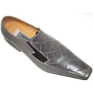 Mauri 0216 Grey Genuine Alligator Loafer Shoes