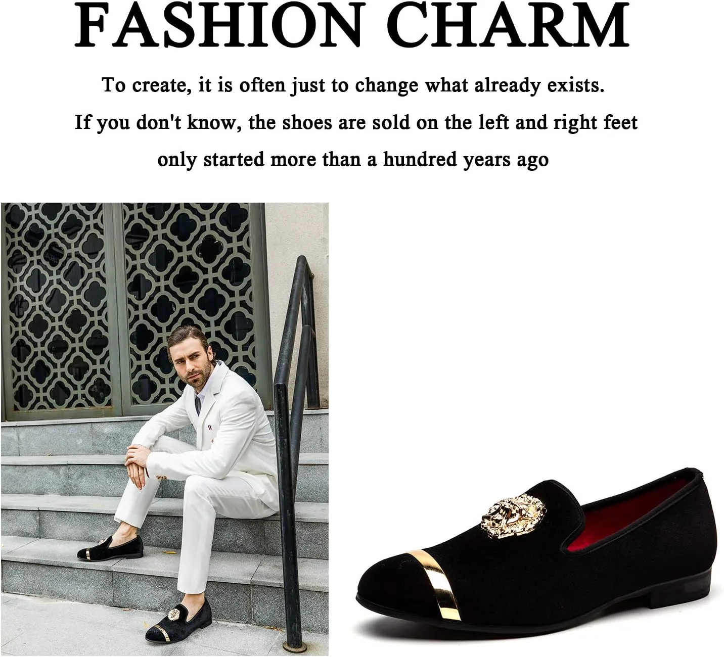 Men Genuine Leather Mens Metallic Textured Slip-on Glitter Loafers Shoes