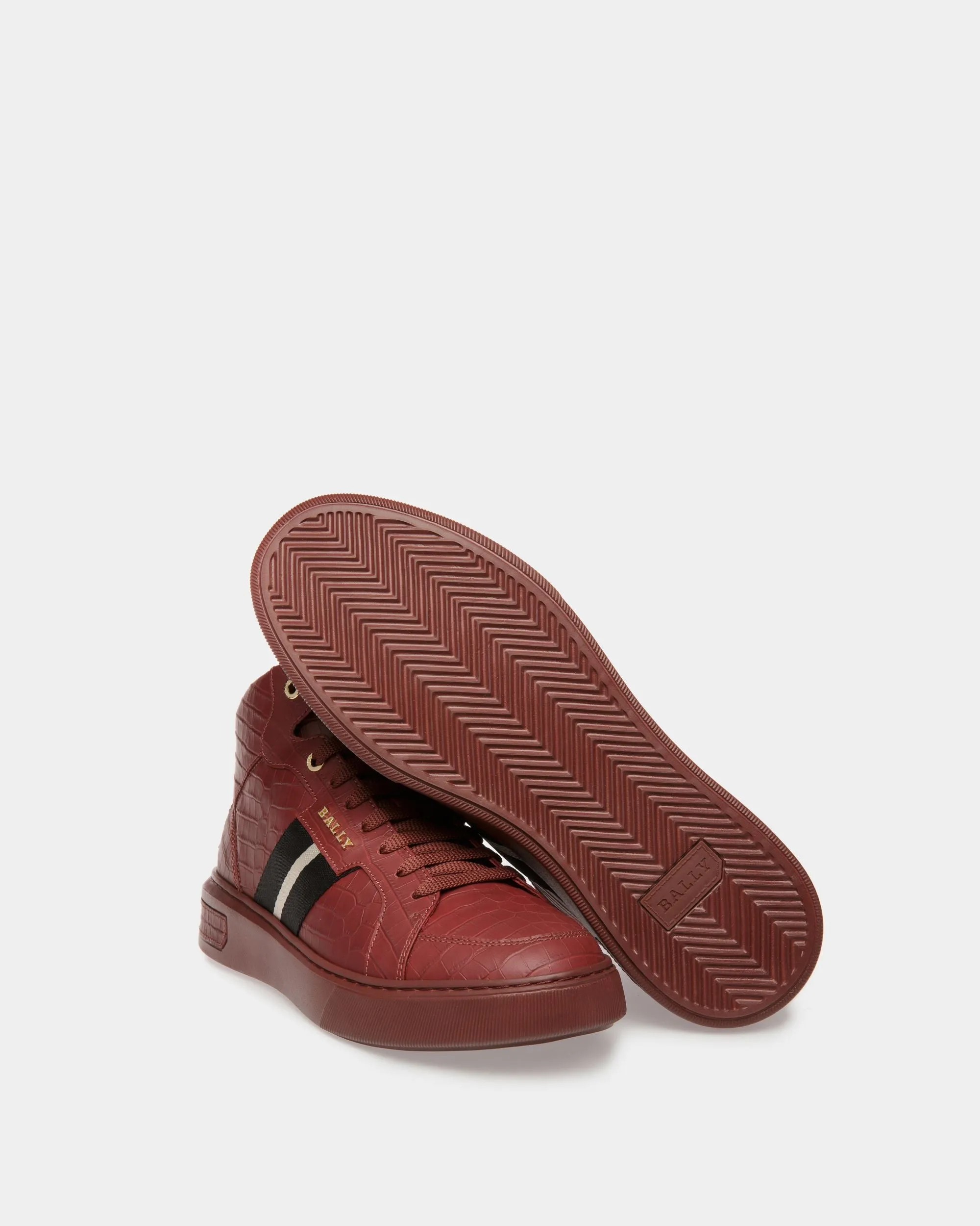 Meson Leather Sneakers In Heritage Red