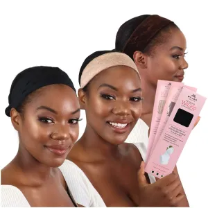 MILANO COLLECTION WiGrip, The Original Comfort Grip Band, Adjustable Wig Bands for Women Provides Glueless Support, Non-Slip Wig Grip Headbands for Women, One Size Fits All, Multi-colored, 3 Pack