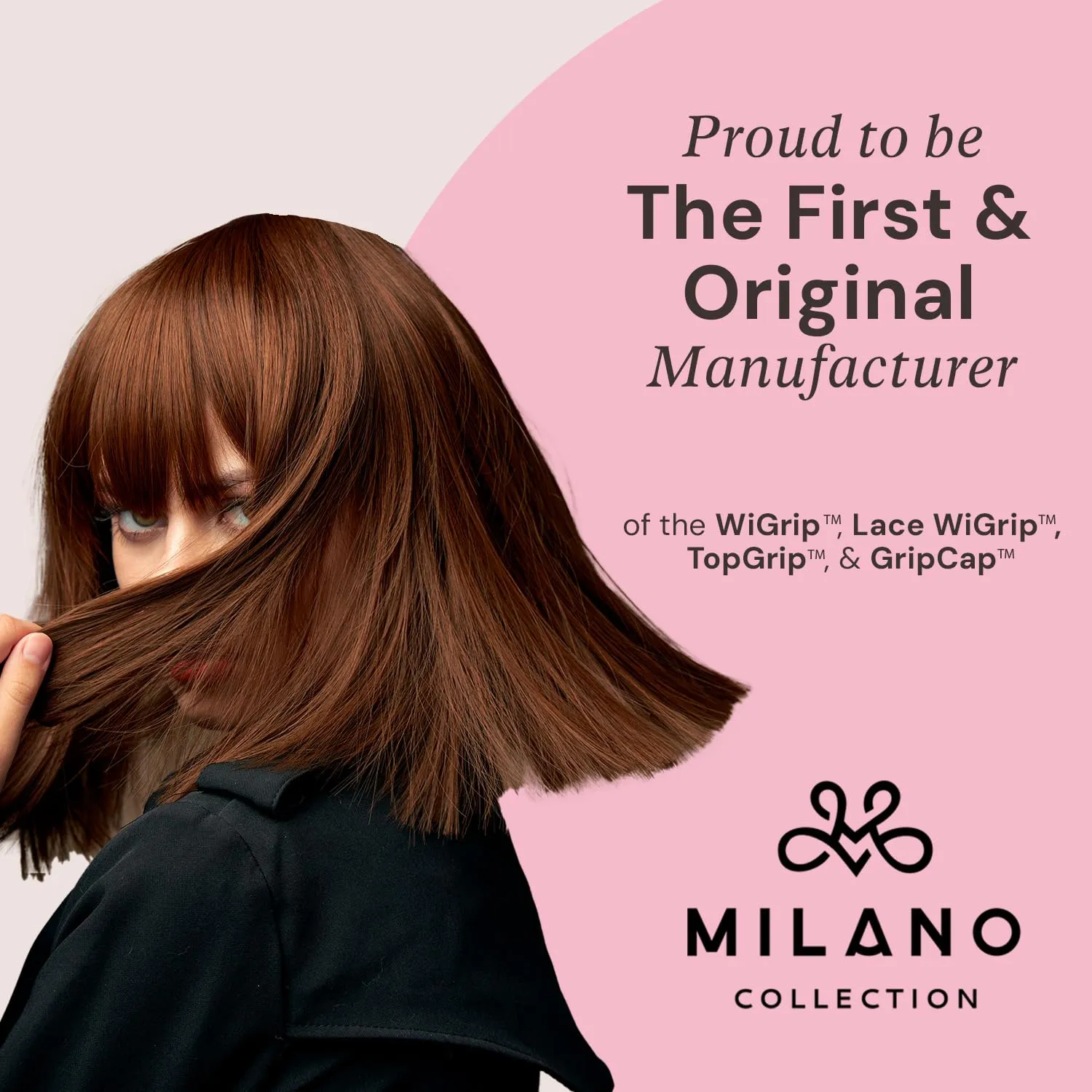 MILANO COLLECTION WiGrip, The Original Comfort Non Slip Wig Grip Band, Adjustable Wig Band for Glueless Support, Tension-Free, One Size Fits All, Chocolate Brown, 2 Pack